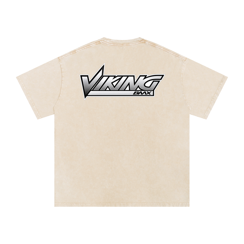 VIKING BMX- adult unisex Snow Washed Oversized Cotton T-Shirt