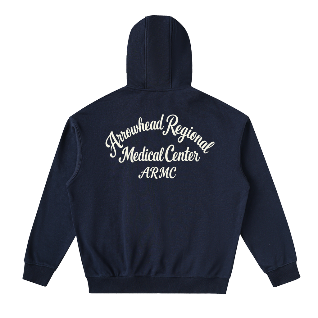 ARMC- Drop-Shoulder Zip Up Hoodie