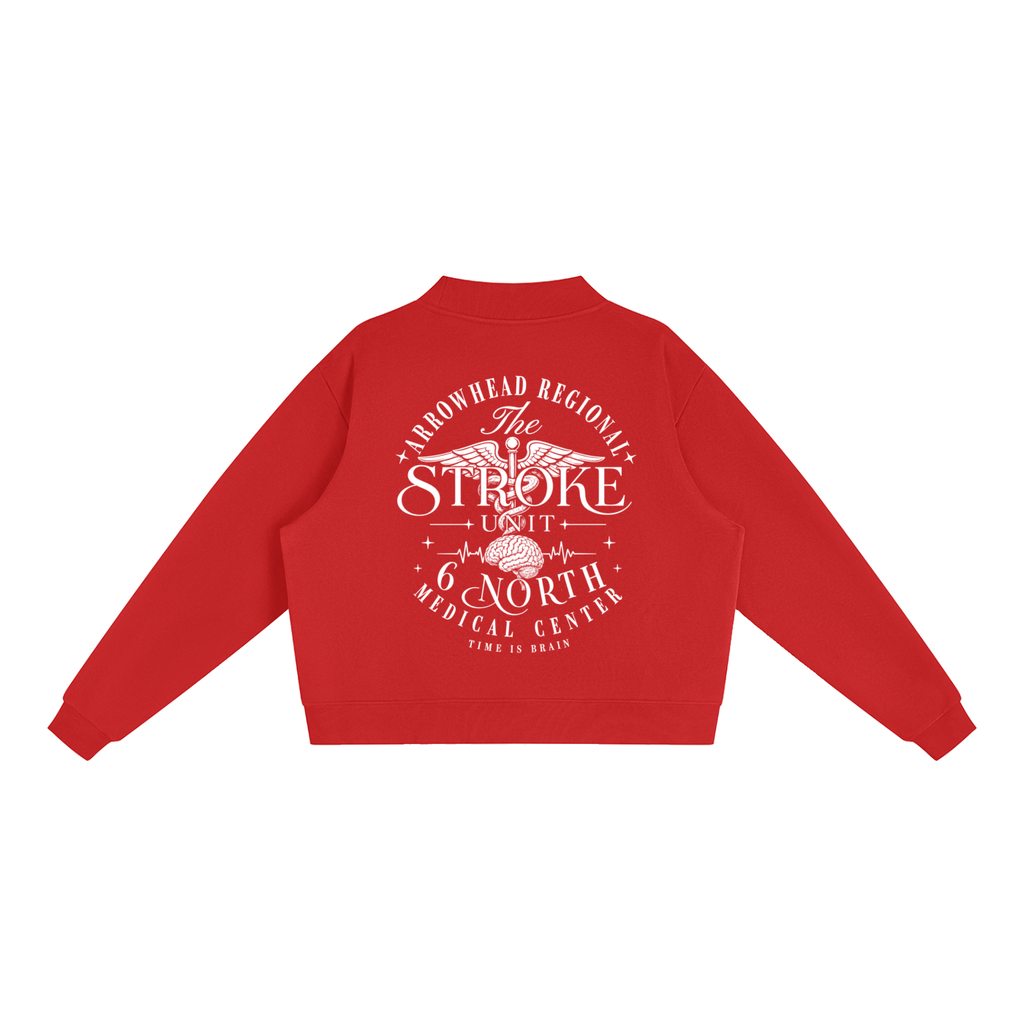 6 North- women’s Essential Fleece Mock-Neck Crew Sweatshirt
