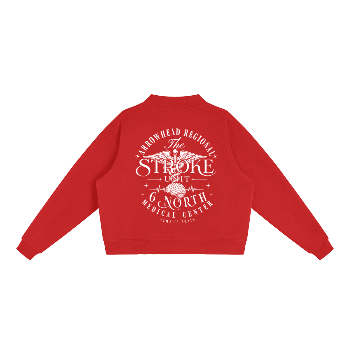 6 North- women’s Essential Fleece Mock-Neck Crew Sweatshirt