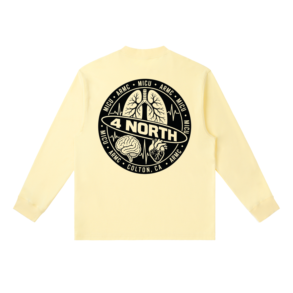 4 North black print- Long-Sleeve T-Shirt