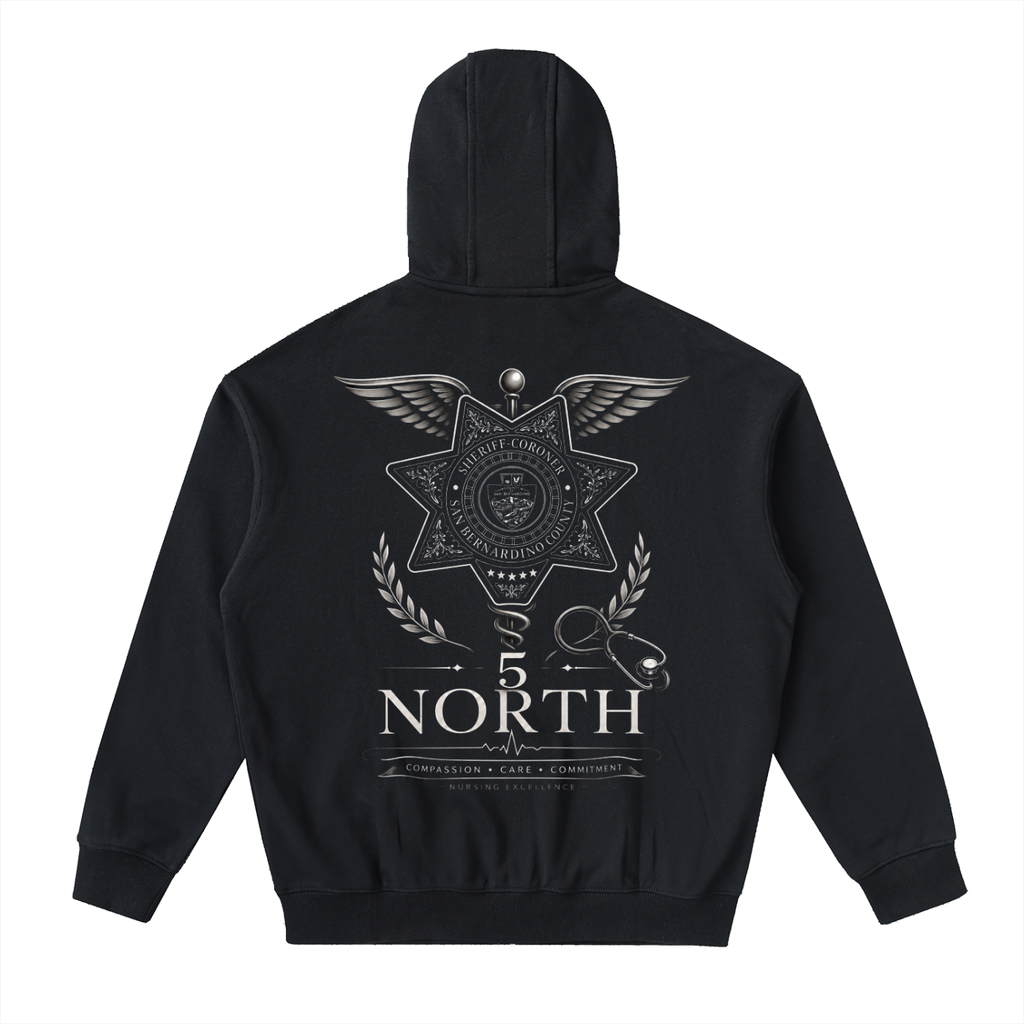 5 north- adult unisex zip up hoodie