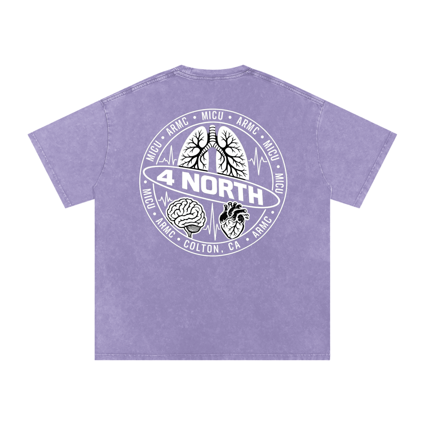 4 North white lettering- adult unisex Snow Washed Oversized Cotton T-Shirt