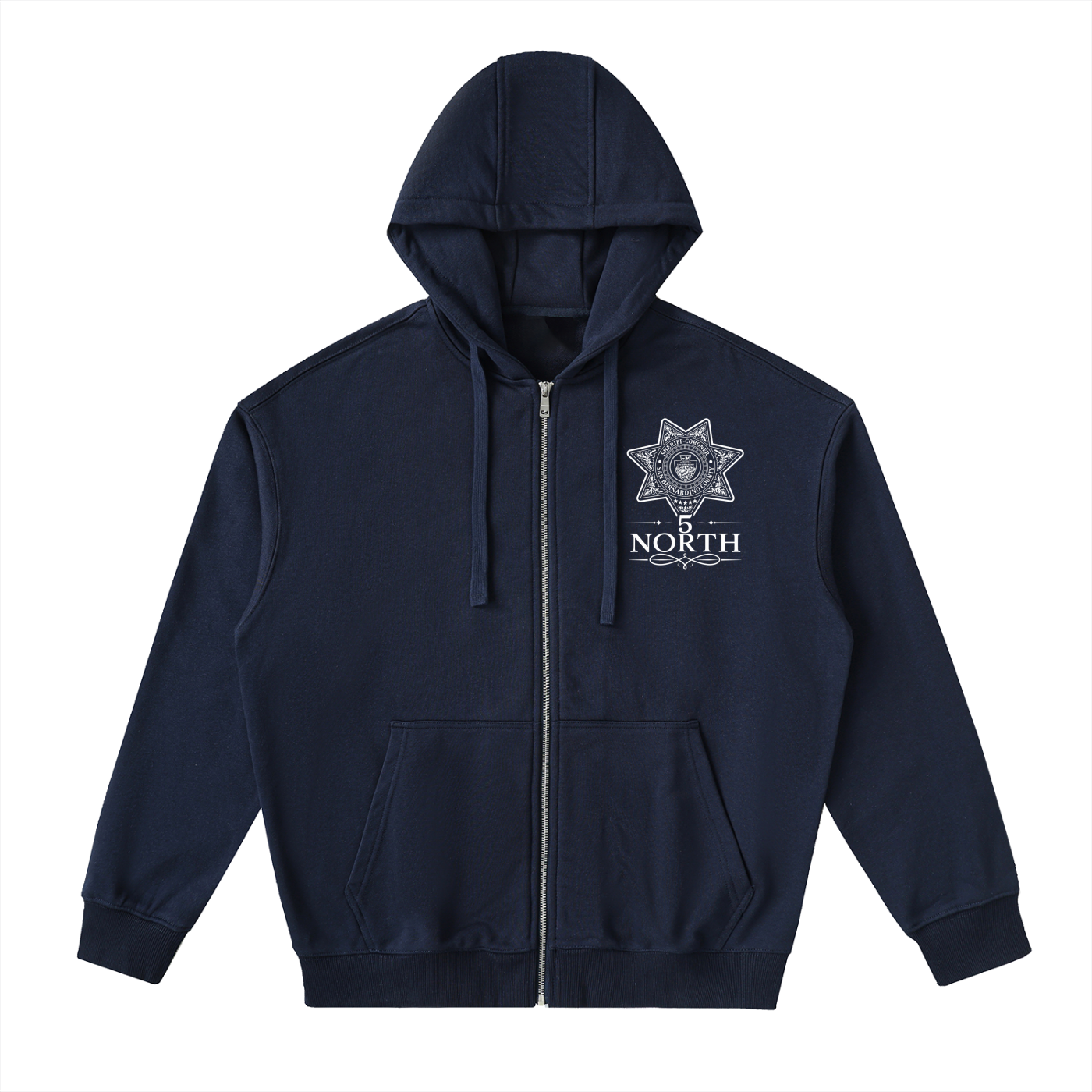 5 North- adult unisex Drop Zip Up Hoodie