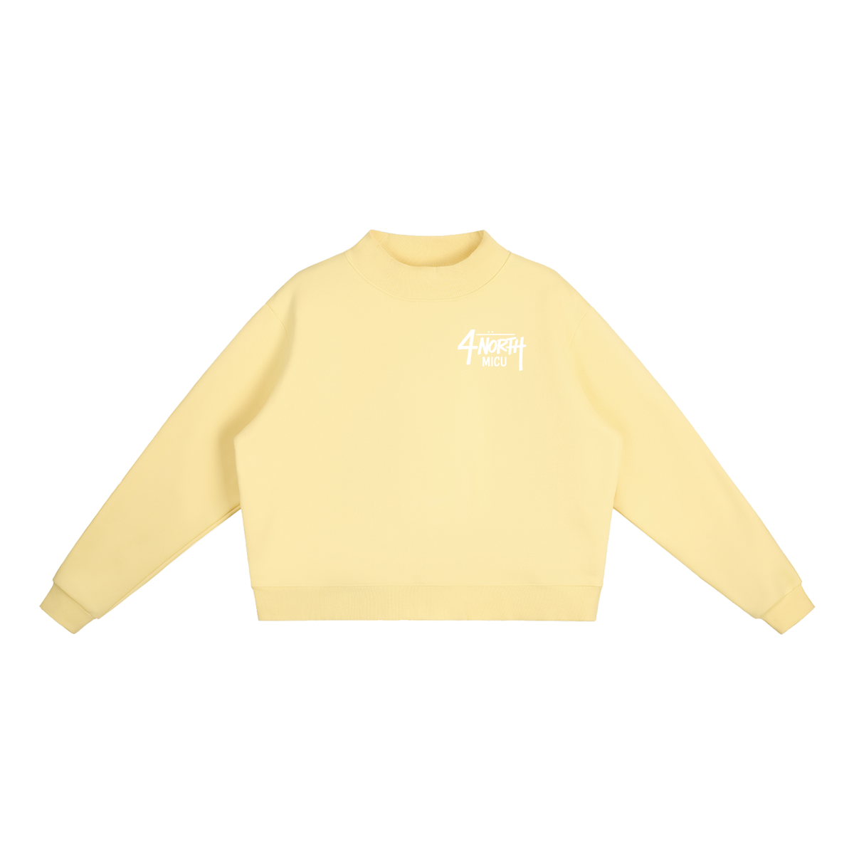 4 North- women’s Essential Fleece Mock-Neck Crew Sweatshirt