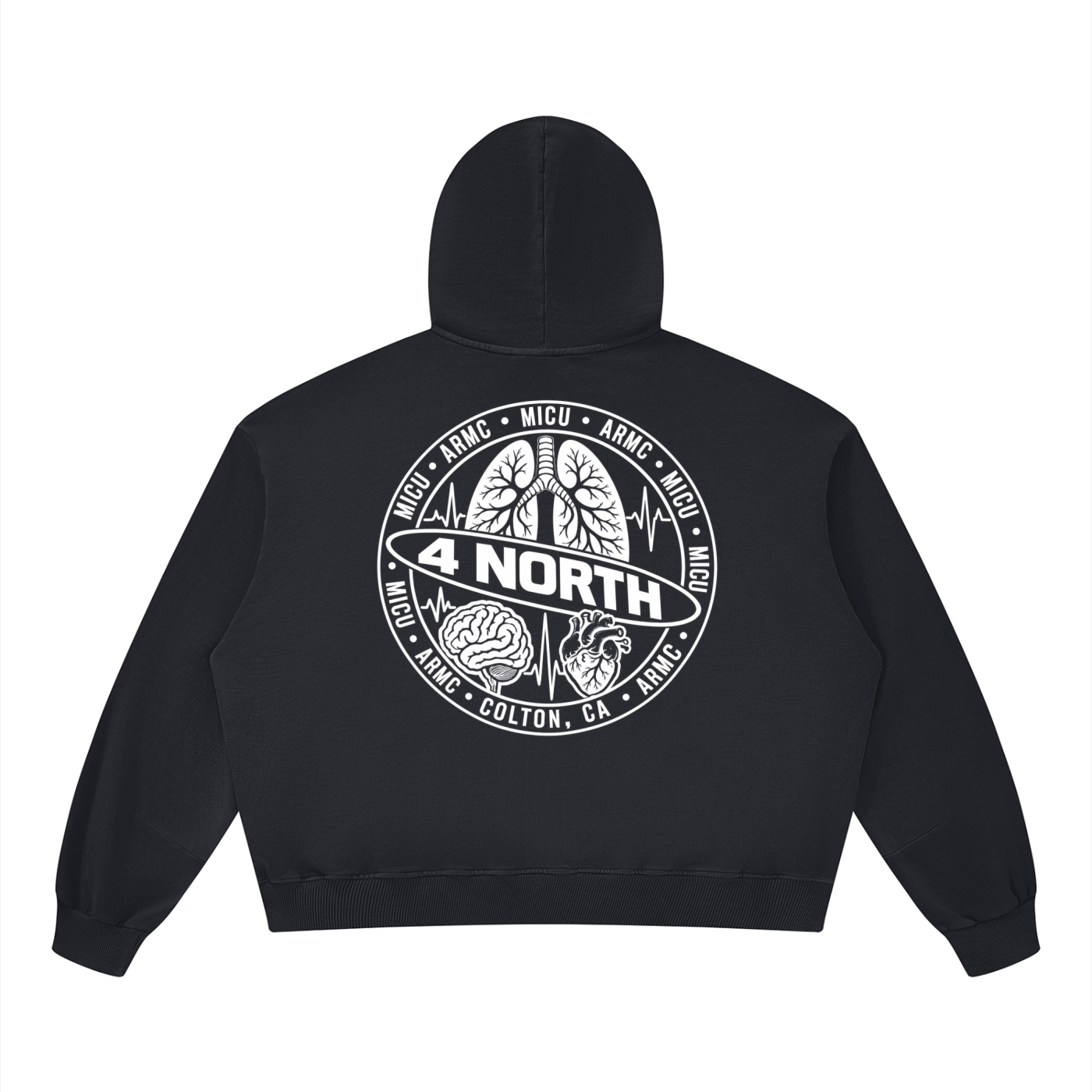 4 North- adult unisex Boxy Vintage Washed Hoodie