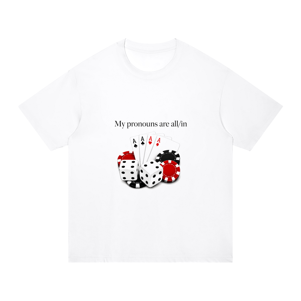 Gambling pronouns- adult unisex Regular Fit Cotton T-Shirt