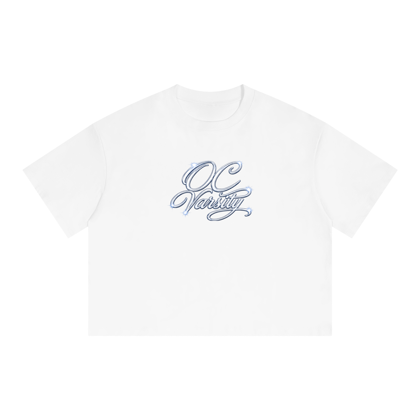OC Varsity shiny - adult unisex Boxy Drop Shoulder Crop T-Shirt
