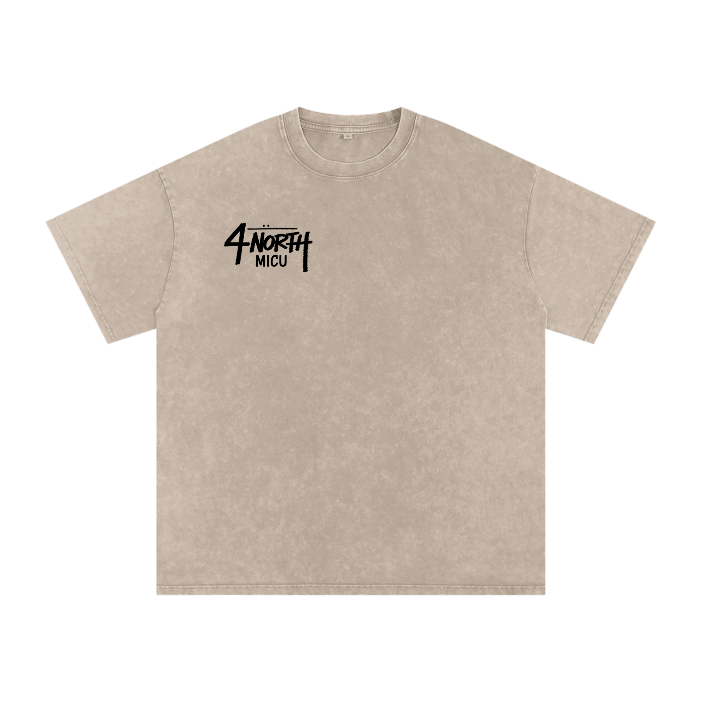 4 North black lettering- adult unisex Snow Washed Oversized Cotton T-Shirt