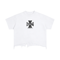 CHOPPERS OC VARSITY-adult unisex Vintage Wash Boxy Distressed Hem T-Shirt