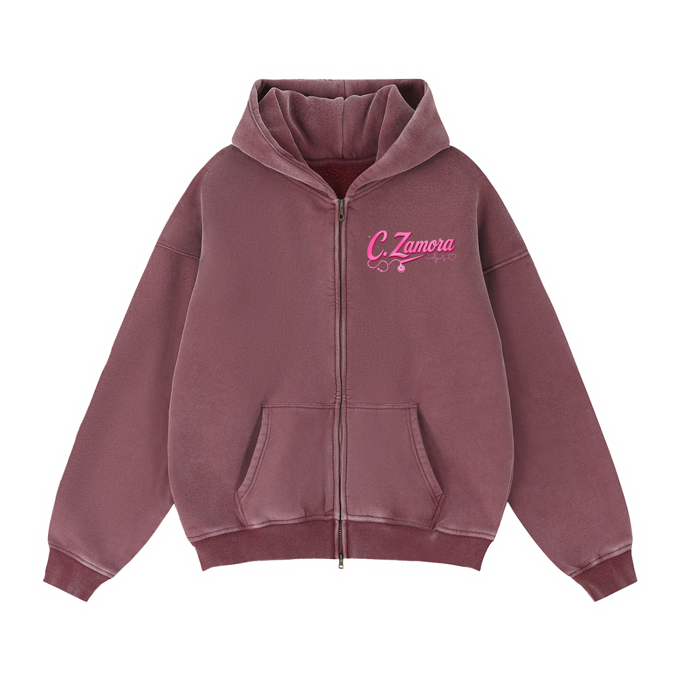 NURSING- Zip-Through Boxy Fleece Hoodie