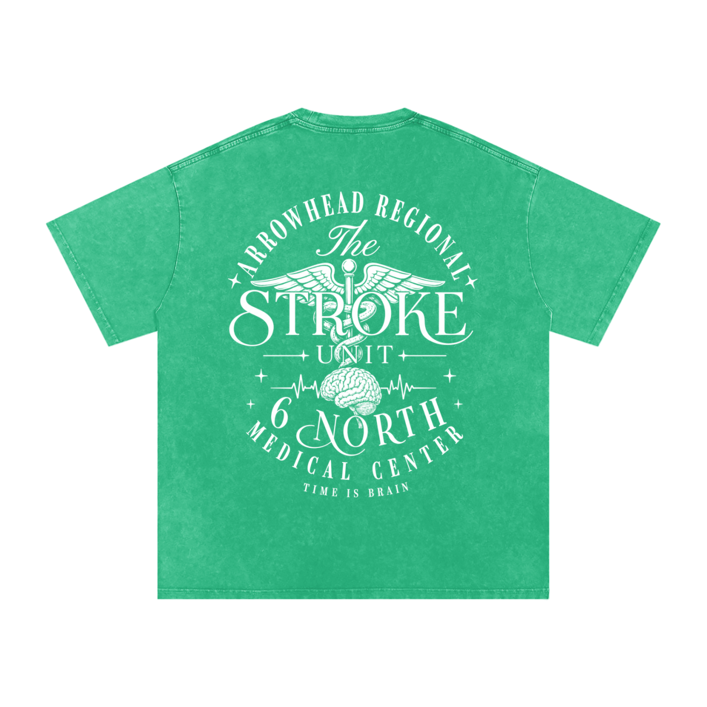 6 North white Lettering - adult unisex Snow Washed Oversized Cotton T-Shirt