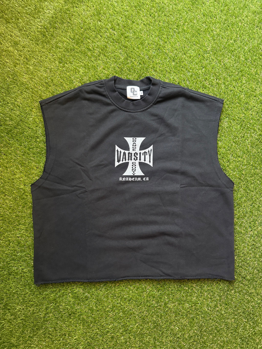CHOPPERS OC VARSITY cut off- adult unisex French Terry Boxy Tank Top