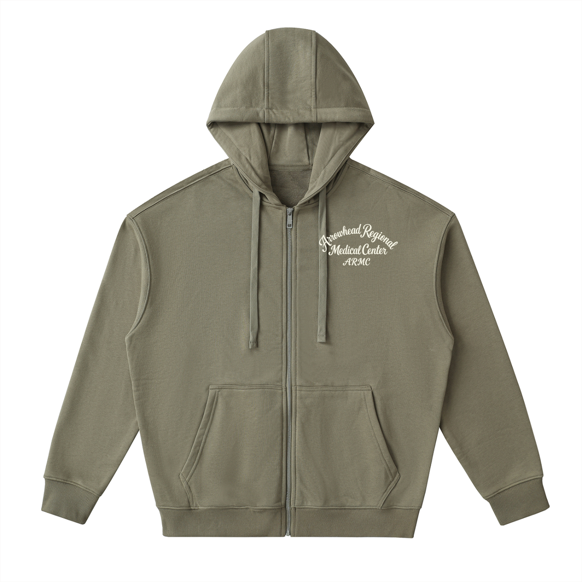 ARMC- Drop-Shoulder Zip Up Hoodie