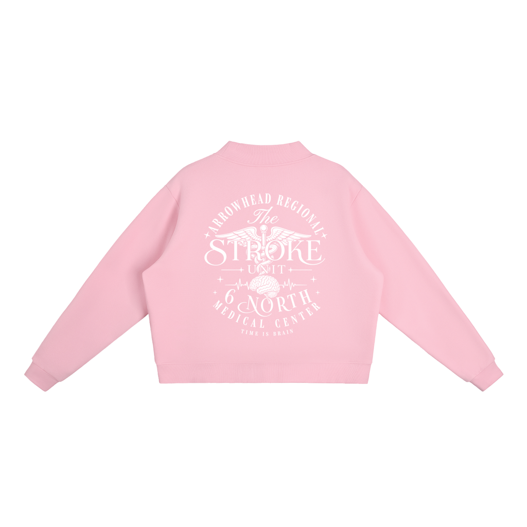 6 North- women’s Essential Fleece Mock-Neck Crew Sweatshirt