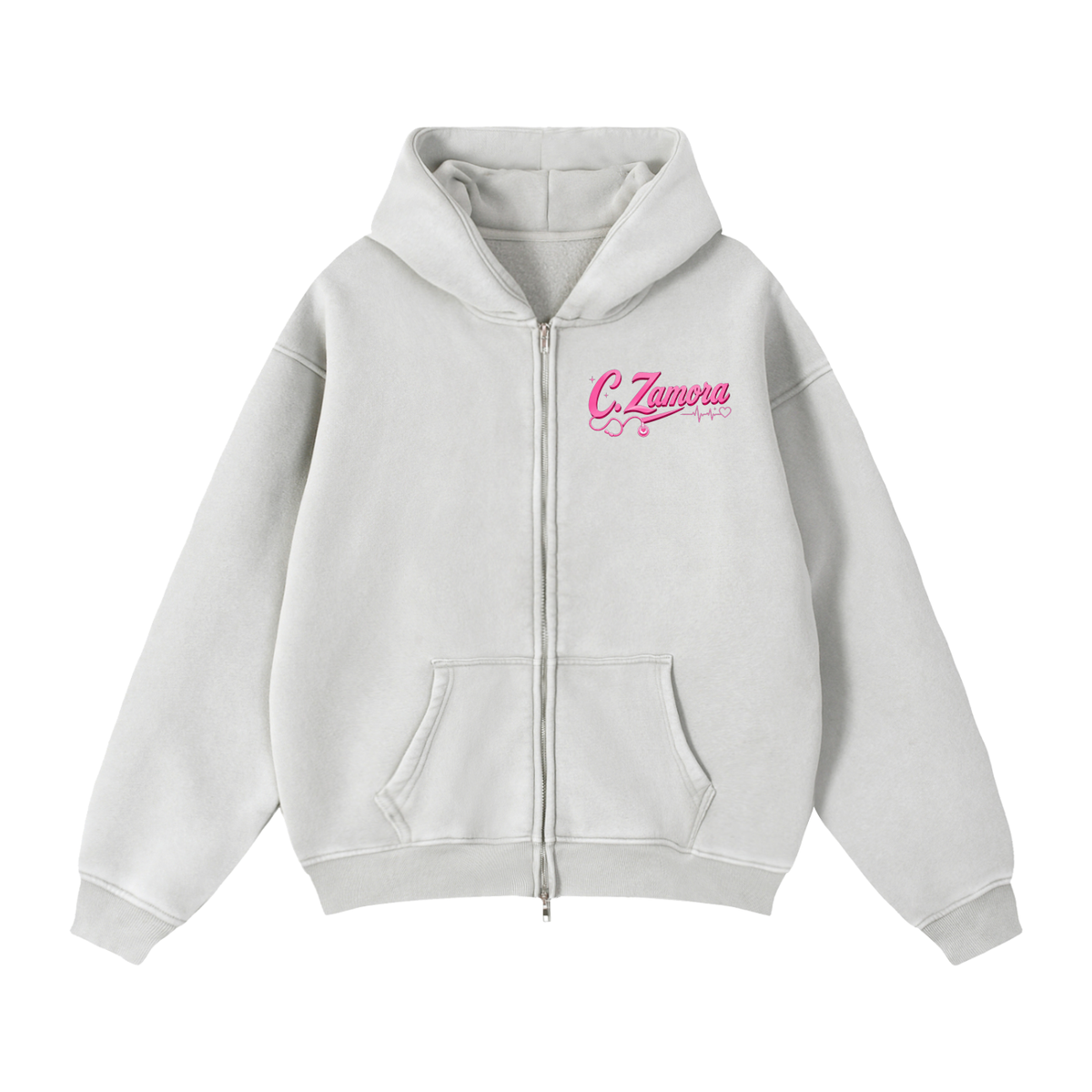 NURSING- Zip-Through Boxy Fleece Hoodie