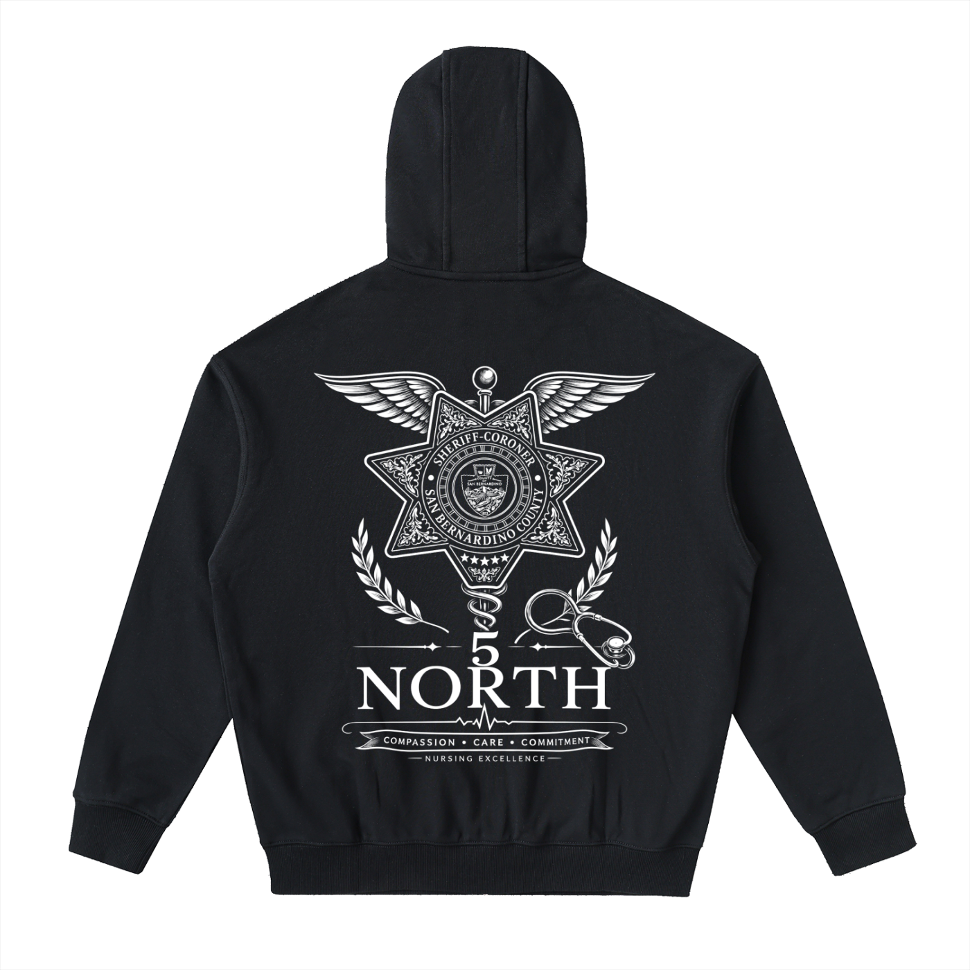 5 North- adult unisex Drop Zip Up Hoodie