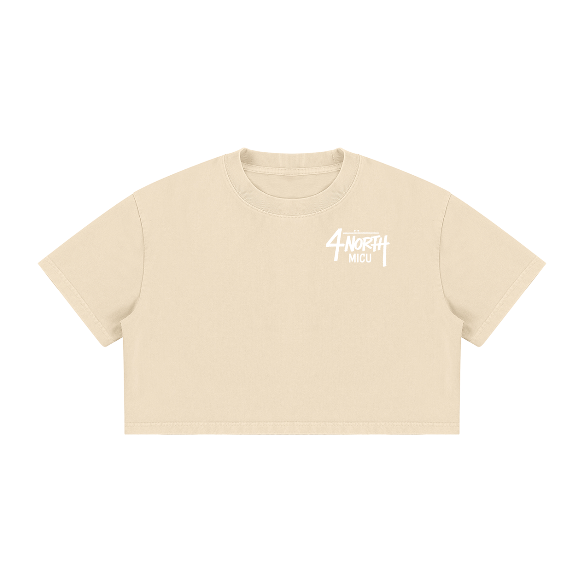 4 North- Women's Mineral Wash Cotton Crop T-Shirt