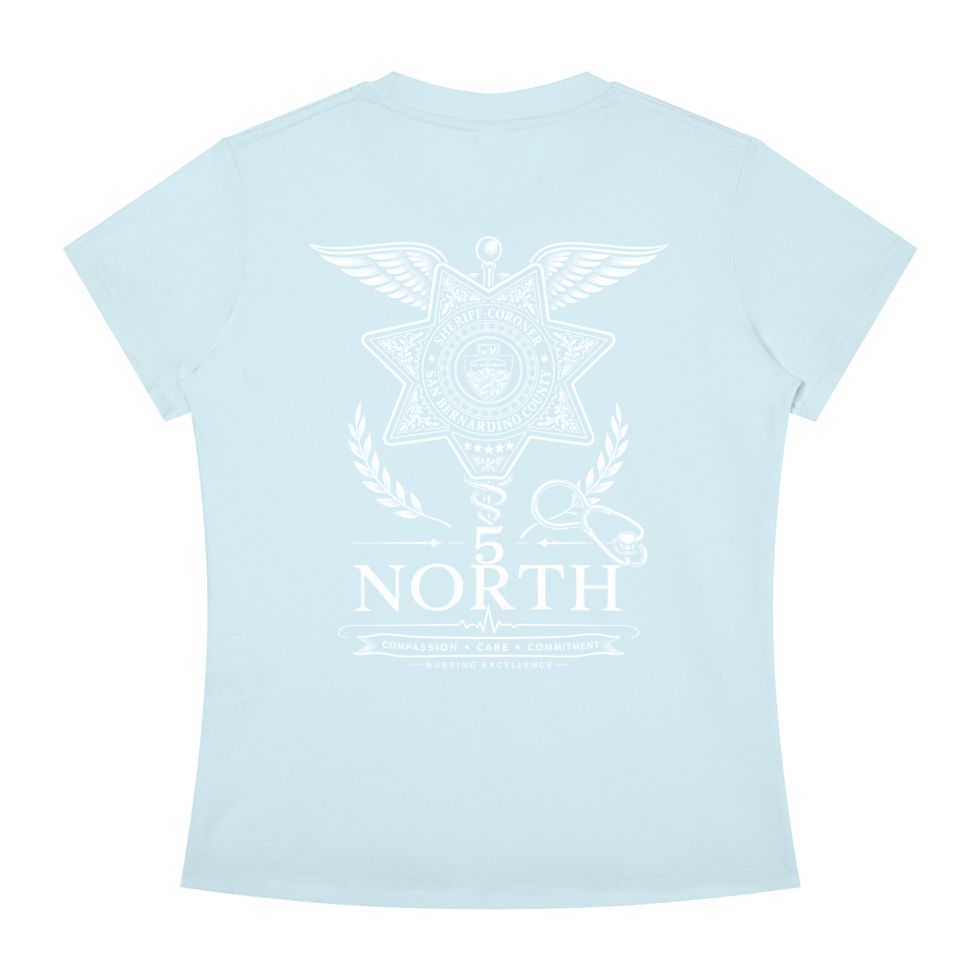 5 North- Women's Slim Fit Crewneck T-Shirt