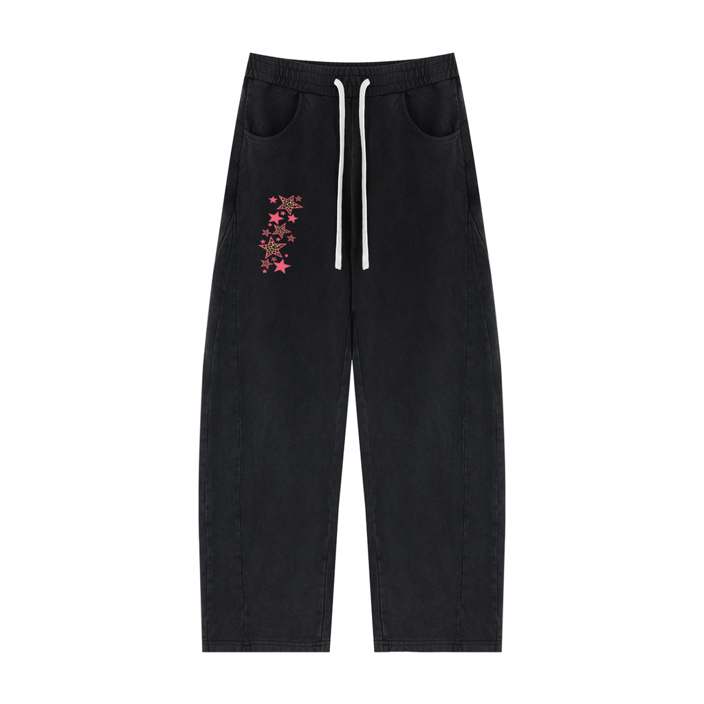 OC Varsity Star- Adult Unisex Mineral Wash Barrel Sweatpants