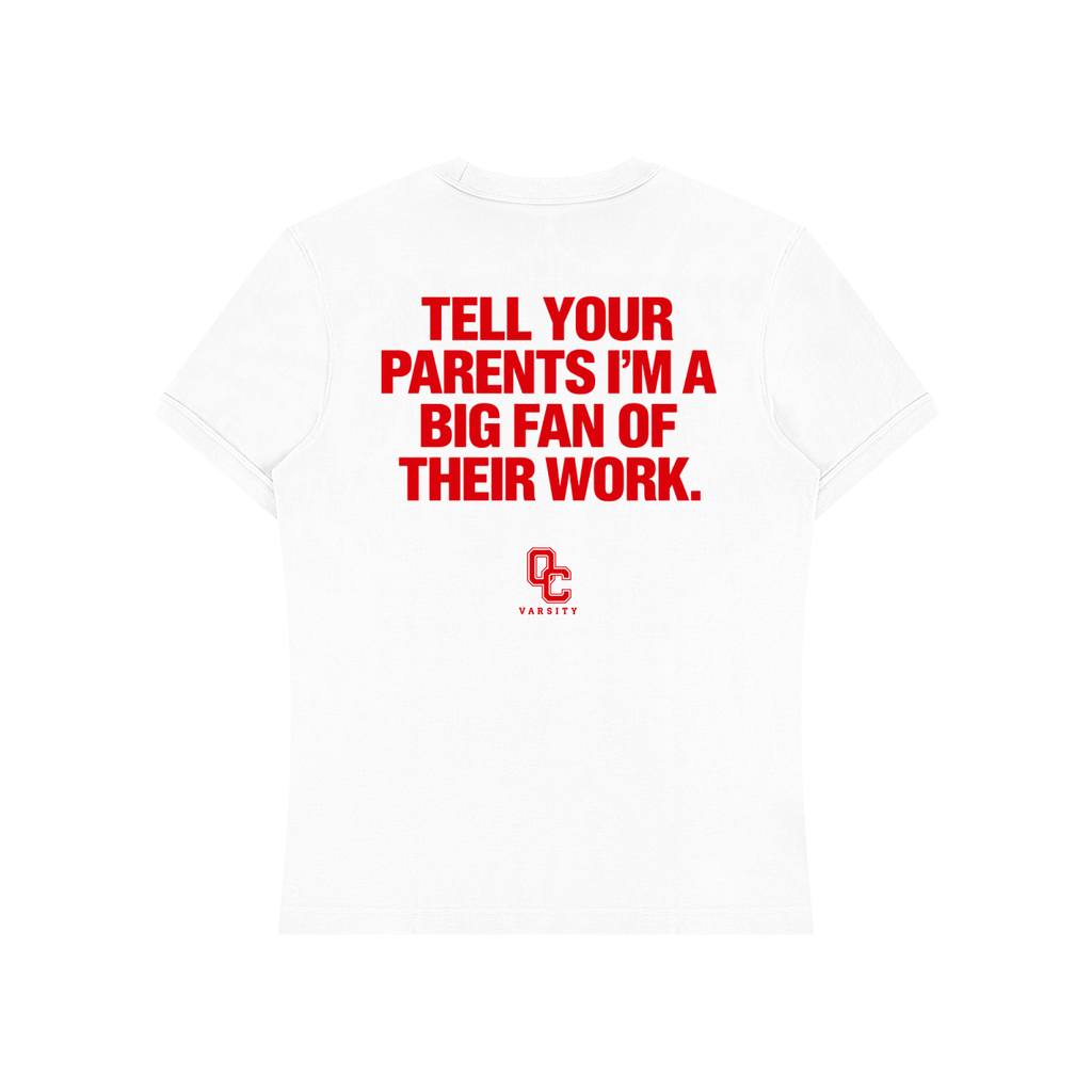 I’m a big fan of your parents work- adult unisex Heavyweight Slim Fit T-Shirt