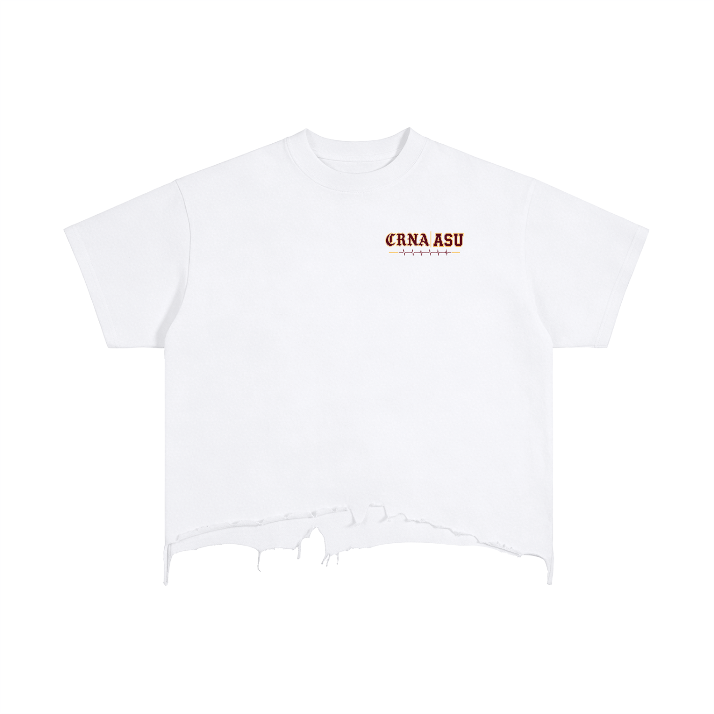 CRNA ASU- adult unisex Vintage Wash Boxy Distressed Hem T-Shirt