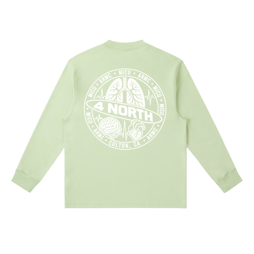 4 North white print- Long-Sleeve T-Shirt