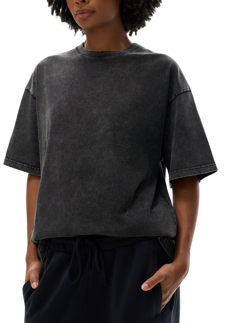 4 North white lettering- adult unisex Snow Washed Oversized Cotton T-Shirt