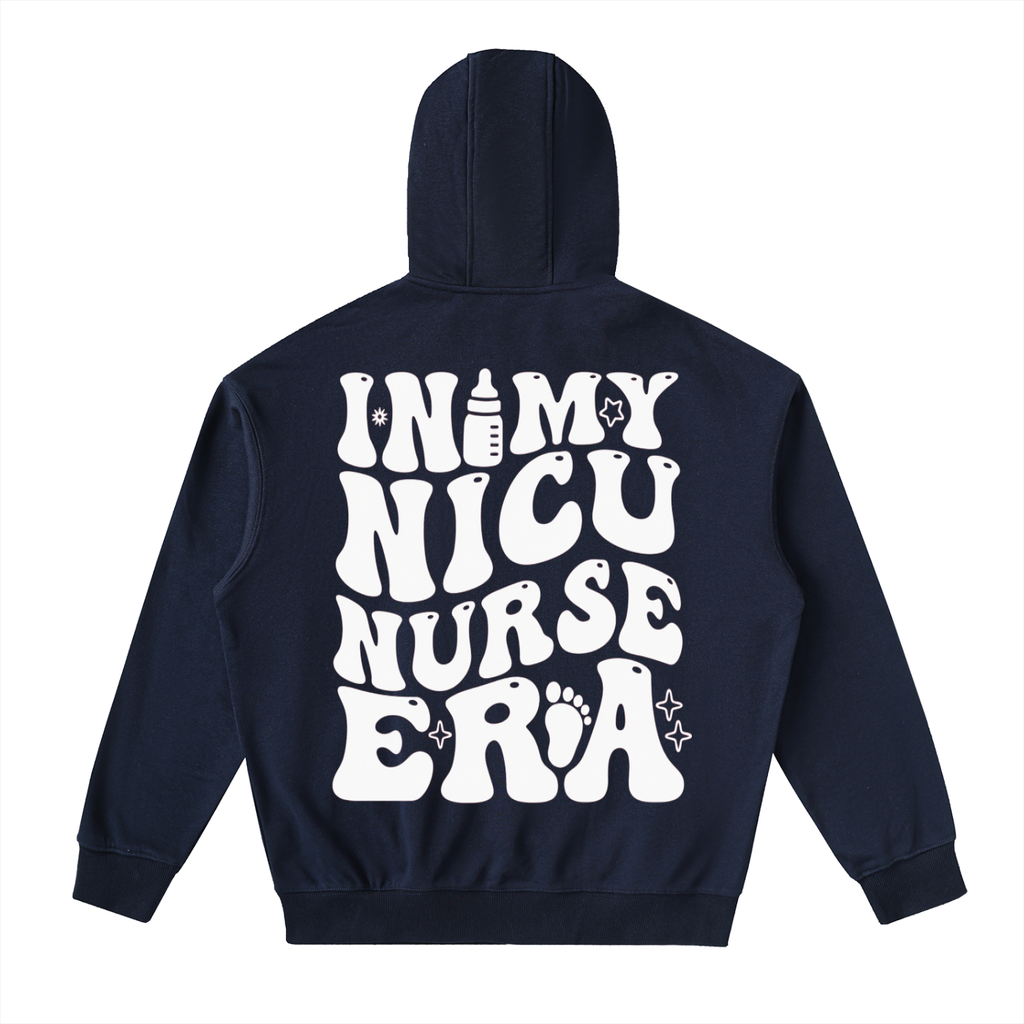 NICU- adult unisex Drop-Shoulder Zip Up Hoodie