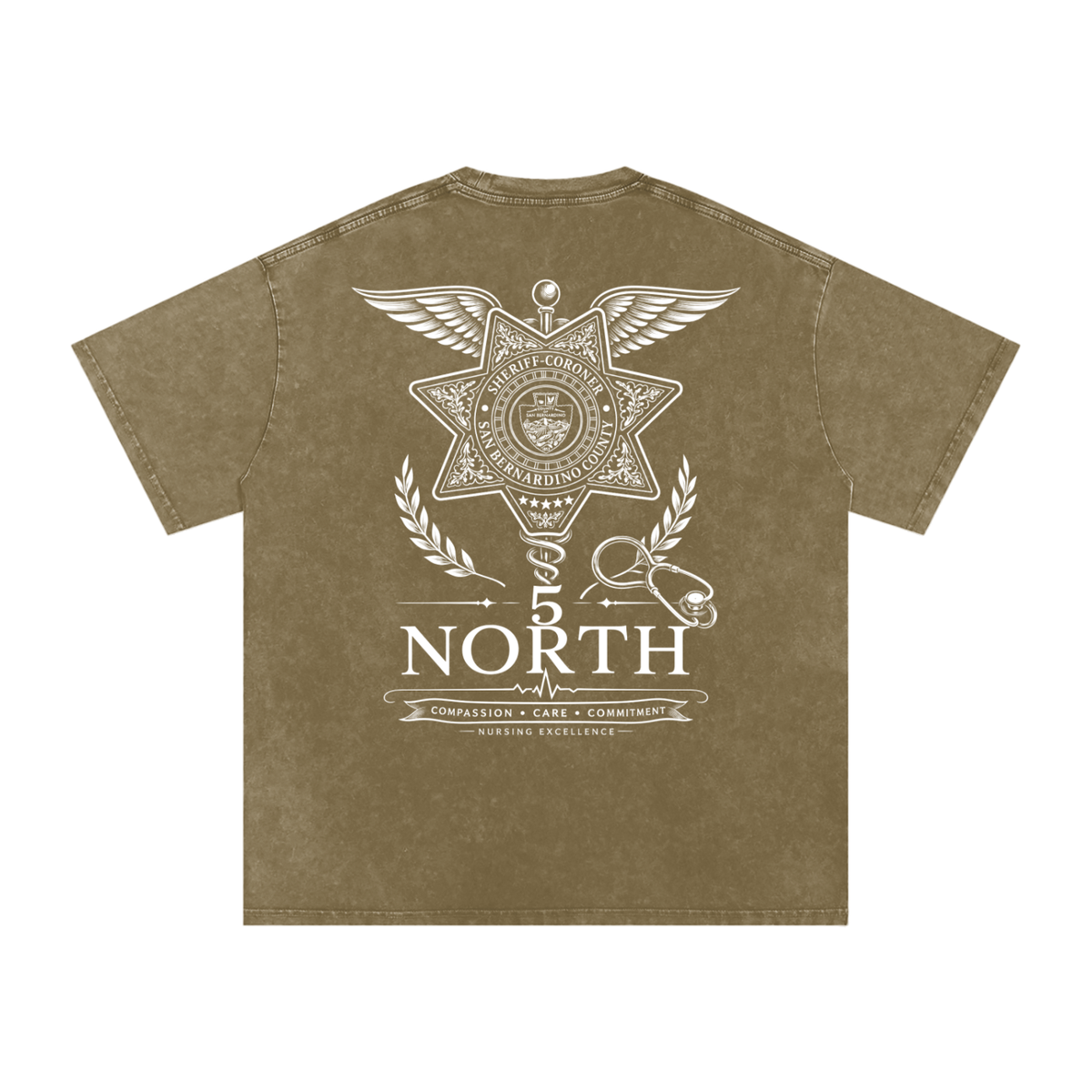 5 North- Snow Washed Oversized Cotton T-Shirt