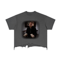 Jax- adult unisex Vintage Wash Boxy Distressed Hem T-Shirt