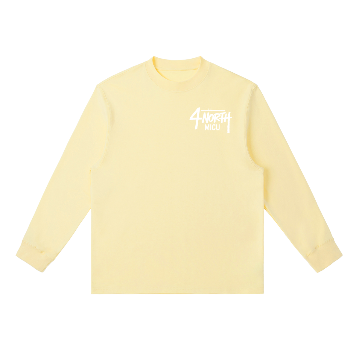 4 North white print- Long-Sleeve T-Shirt