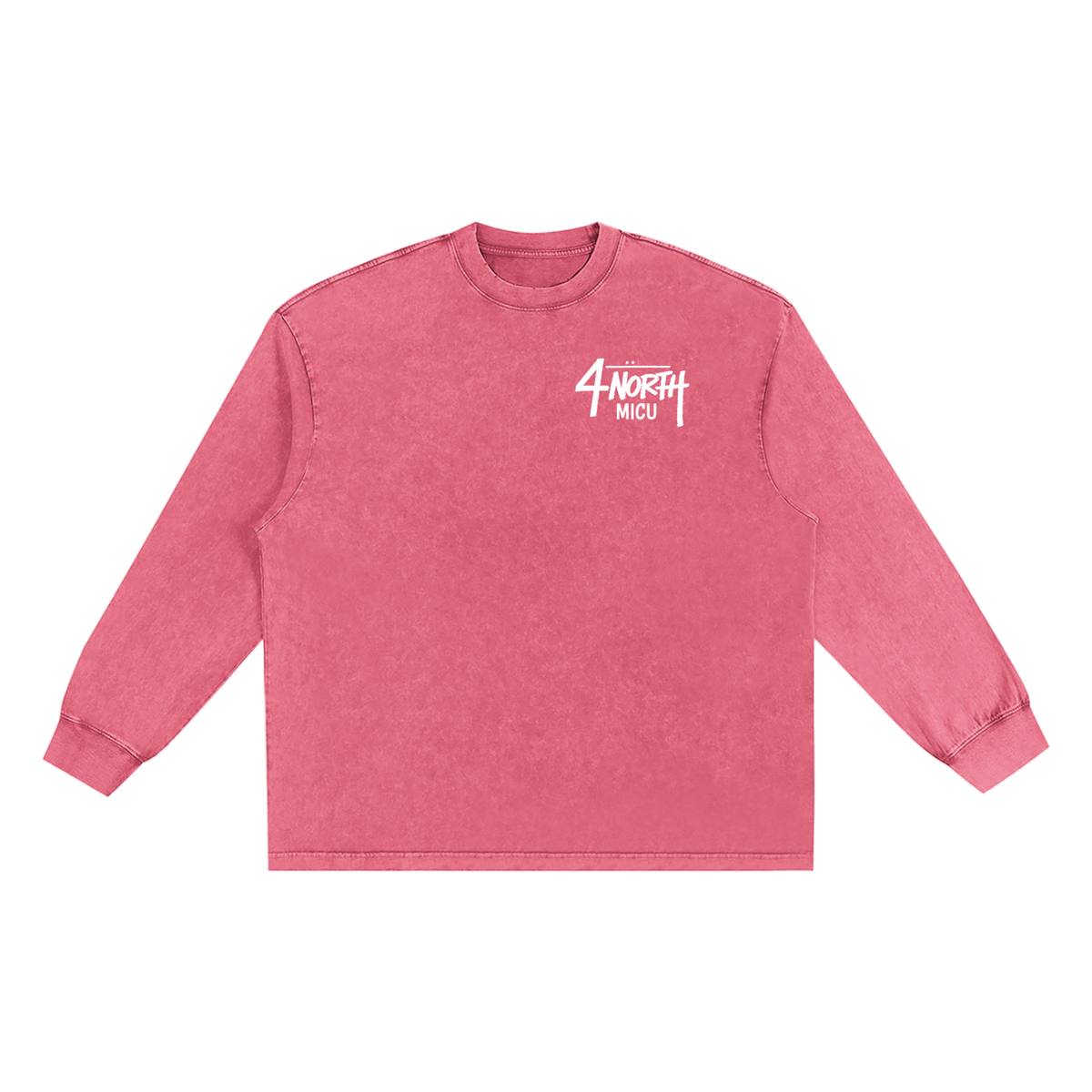 4 North white lettering- adult unisex Snow Washed Frayed Edge T-Shirt