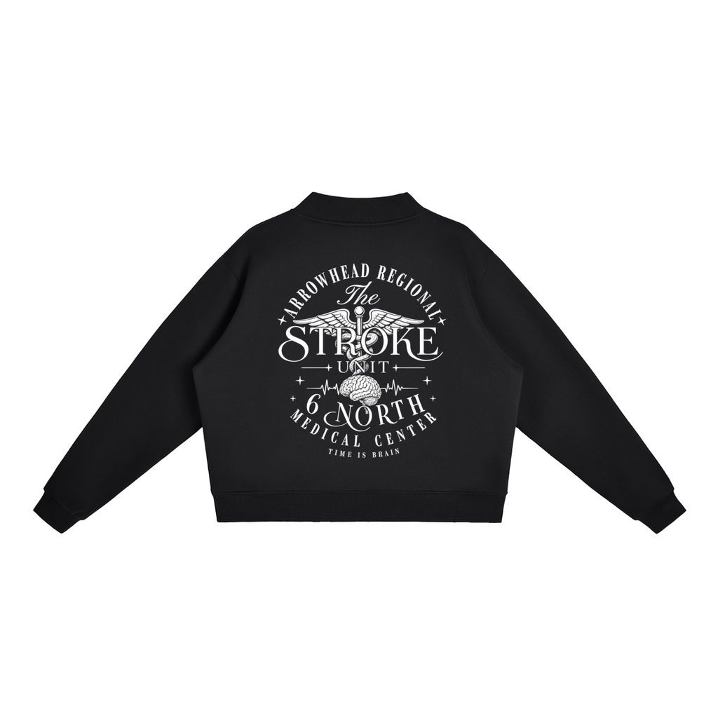 6 North- women’s Essential Fleece Mock-Neck Crew Sweatshirt