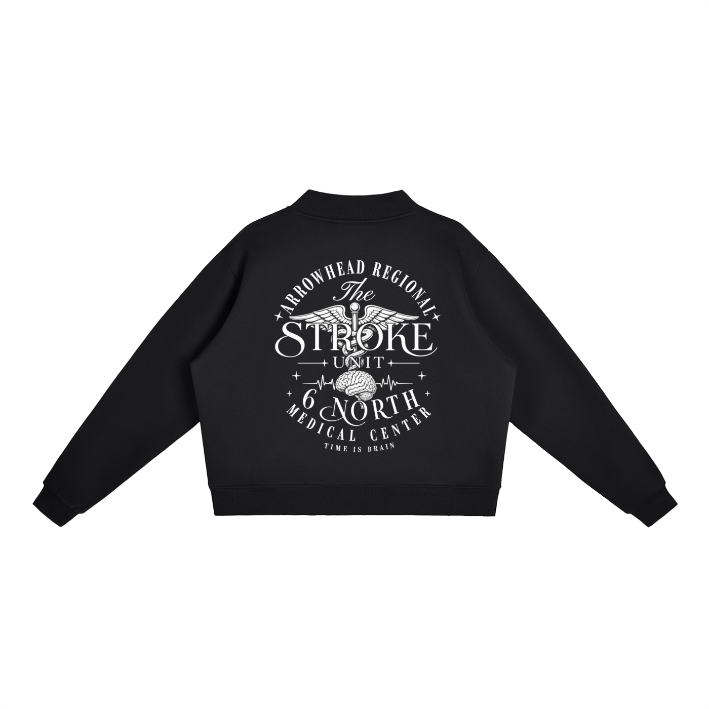 6 North- women’s Essential Fleece Mock-Neck Crew Sweatshirt