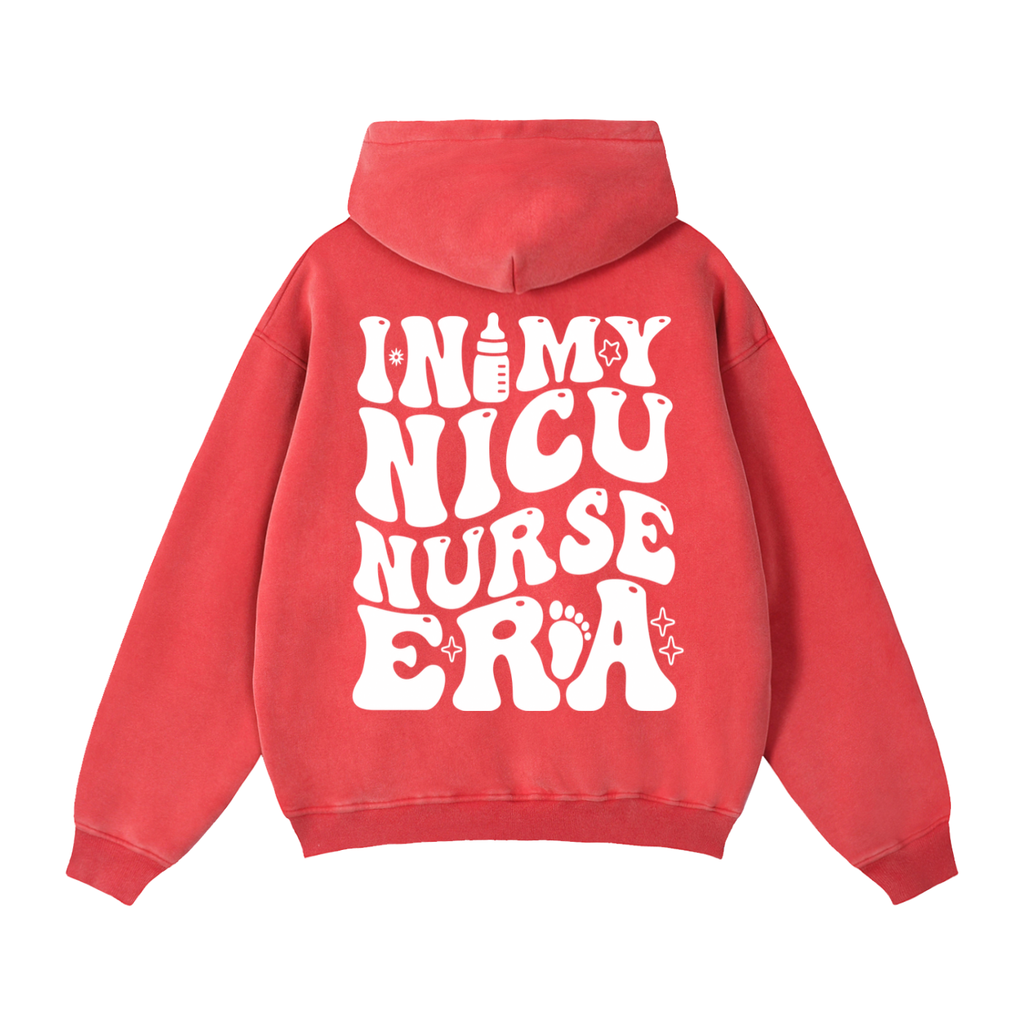 NICU- adult unisex Zip-Through Boxy Fleece Hoodie