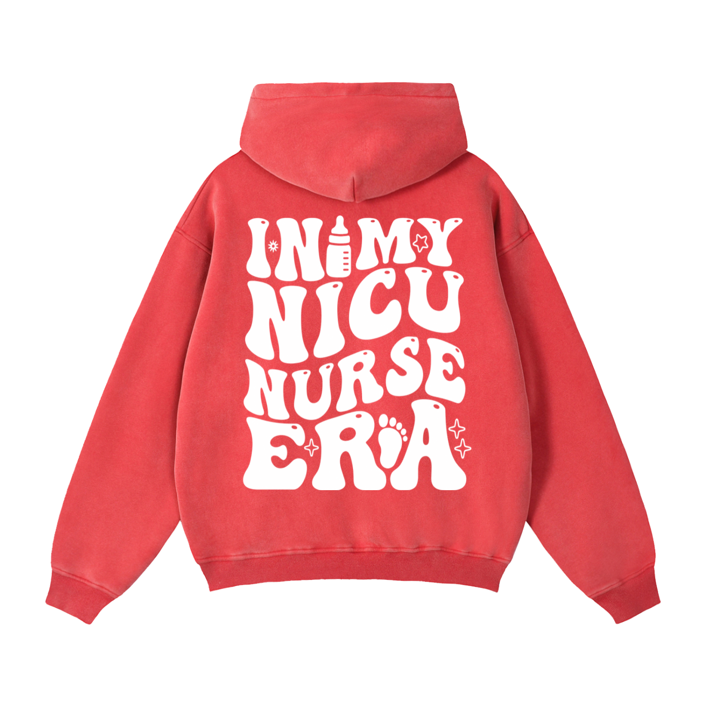NICU- adult unisex Zip-Through Boxy Fleece Hoodie