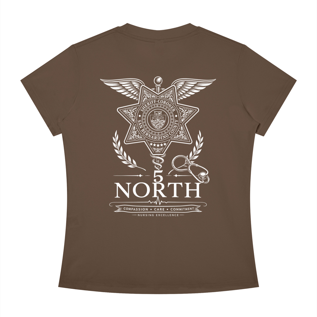 5 North- Women's Slim Fit Crewneck T-Shirt