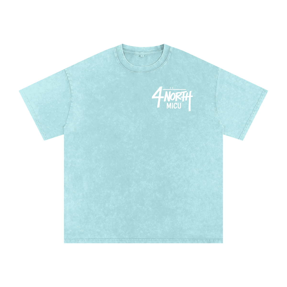 4 North white lettering- adult unisex Snow Washed Oversized Cotton T-Shirt