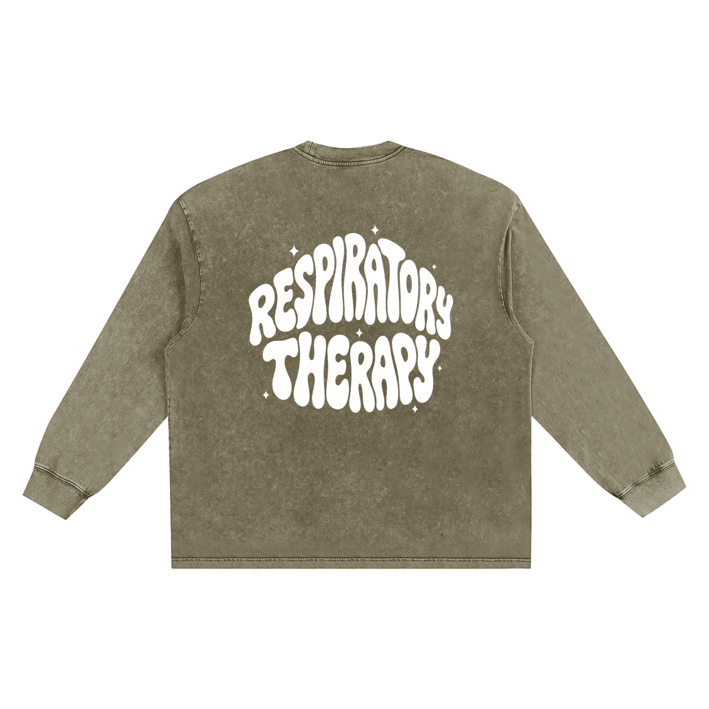 Respiratory Therapy- adult unisex Snow Washed Frayed Edge T-Shirt