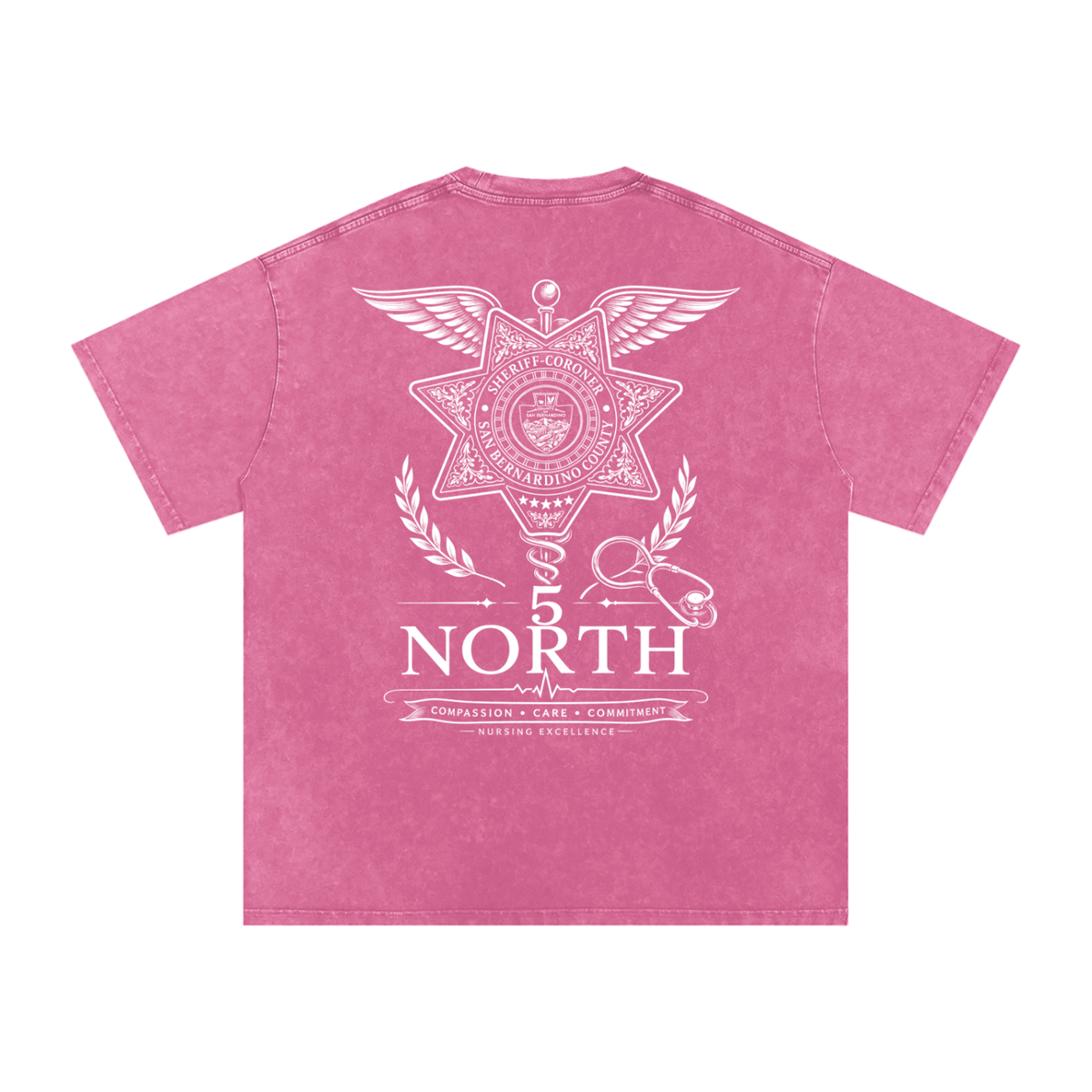 5 North- Snow Washed Oversized Cotton T-Shirt