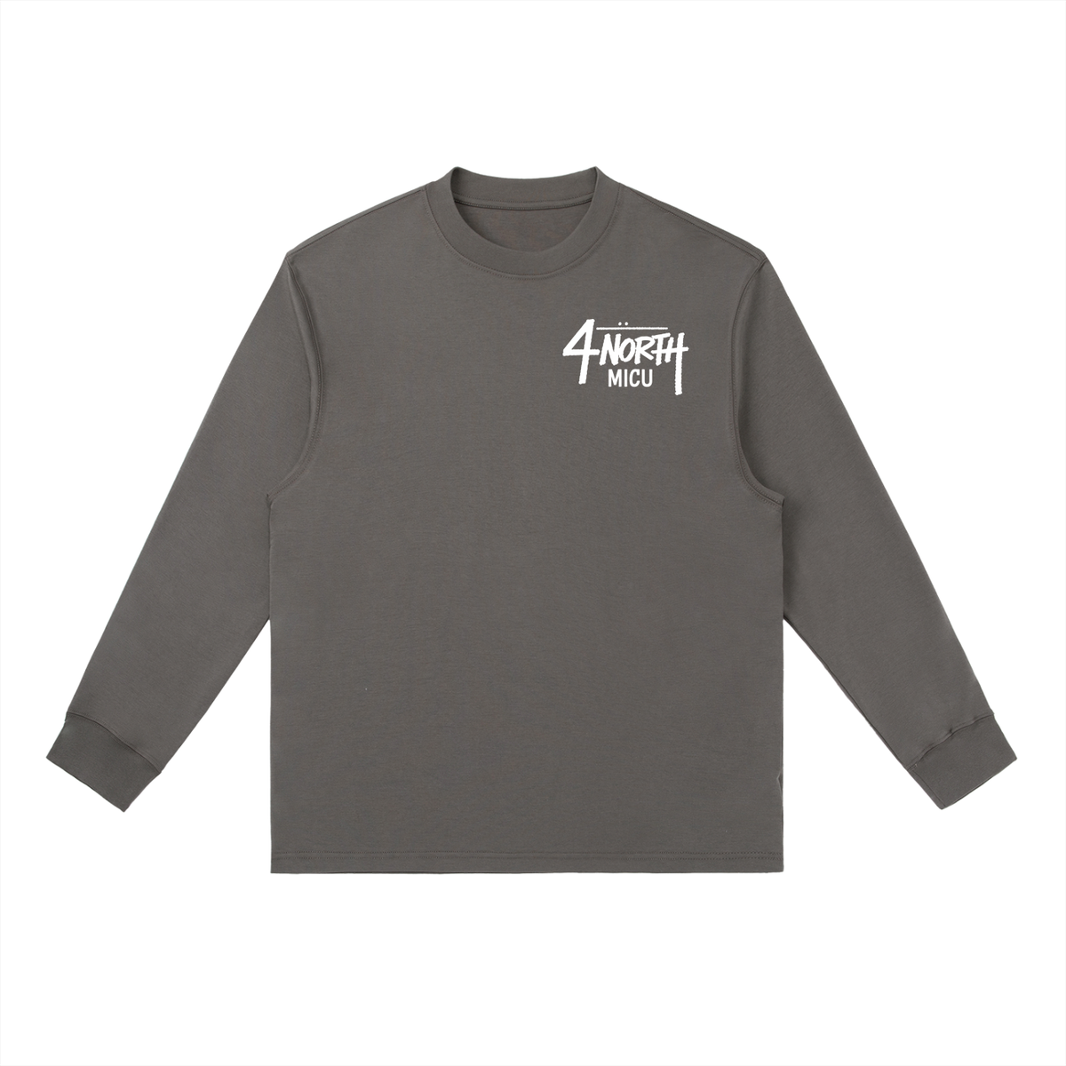 4 North white print- Long-Sleeve T-Shirt