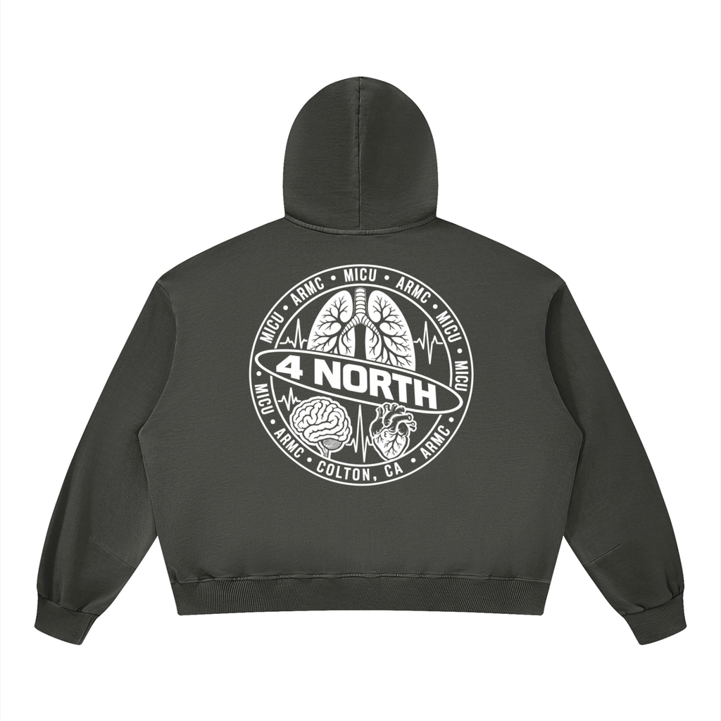 4 North- adult unisex Boxy Vintage Washed Hoodie