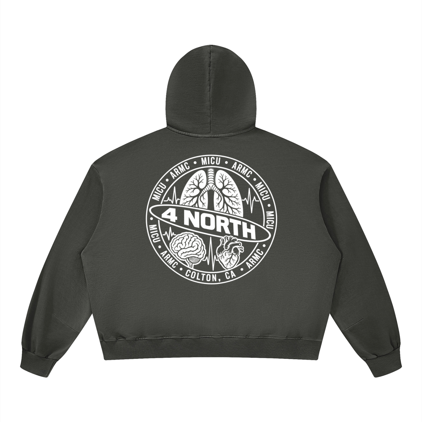 4 North- adult unisex Boxy Vintage Washed Hoodie