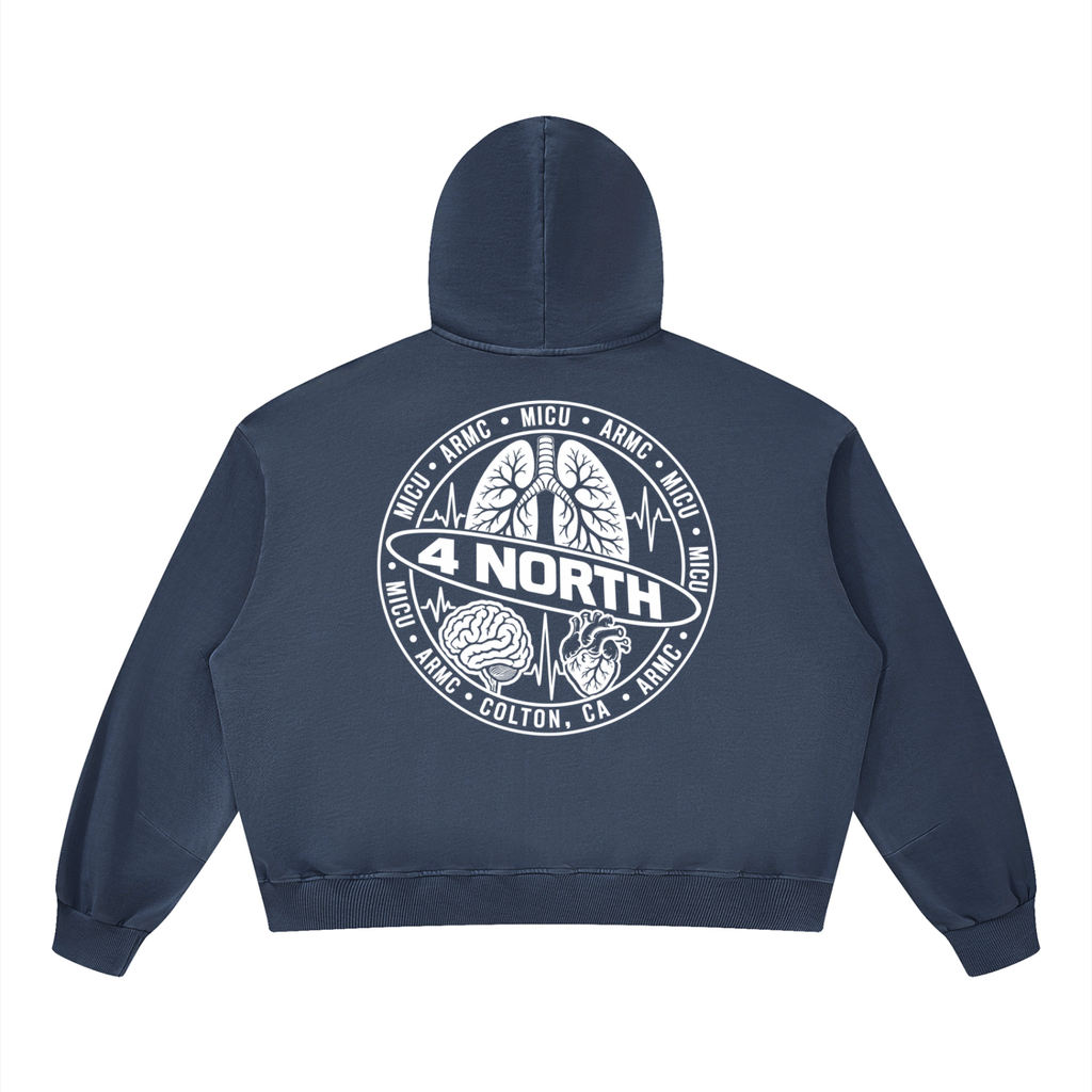 4 North- adult unisex Boxy Vintage Washed Hoodie