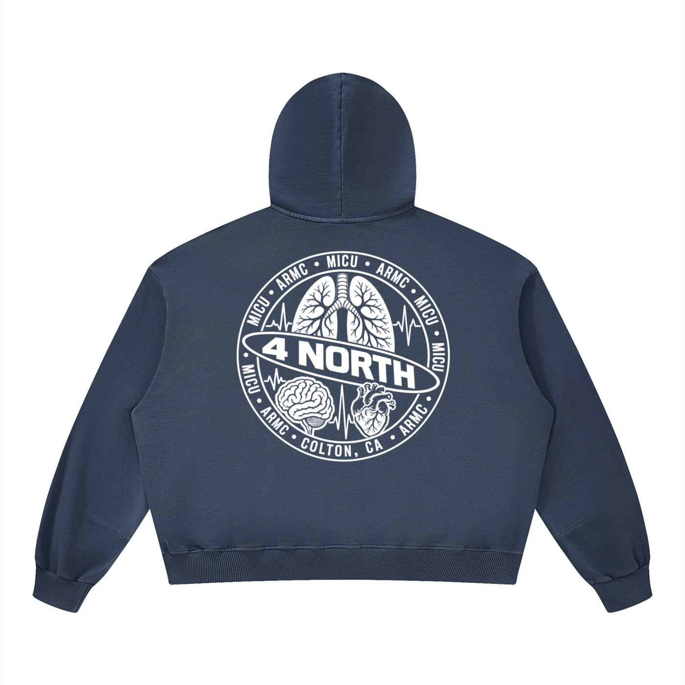 4 North- adult unisex Boxy Vintage Washed Hoodie