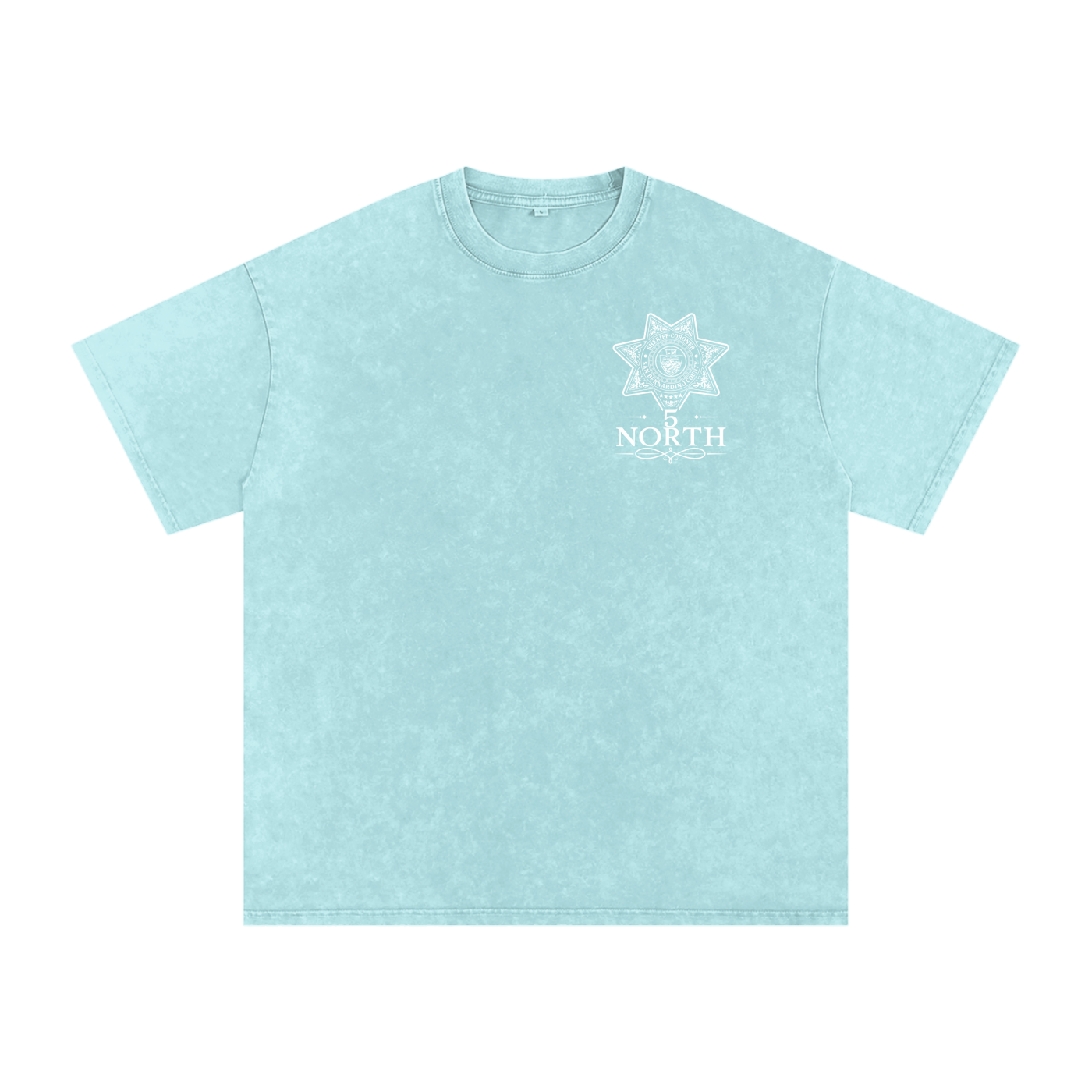5 North-adult unisex Snow Washed Oversized Cotton T-Shirt