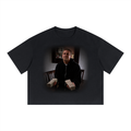 Unisex Boxy Drop Shoulder Crop T-Shirt