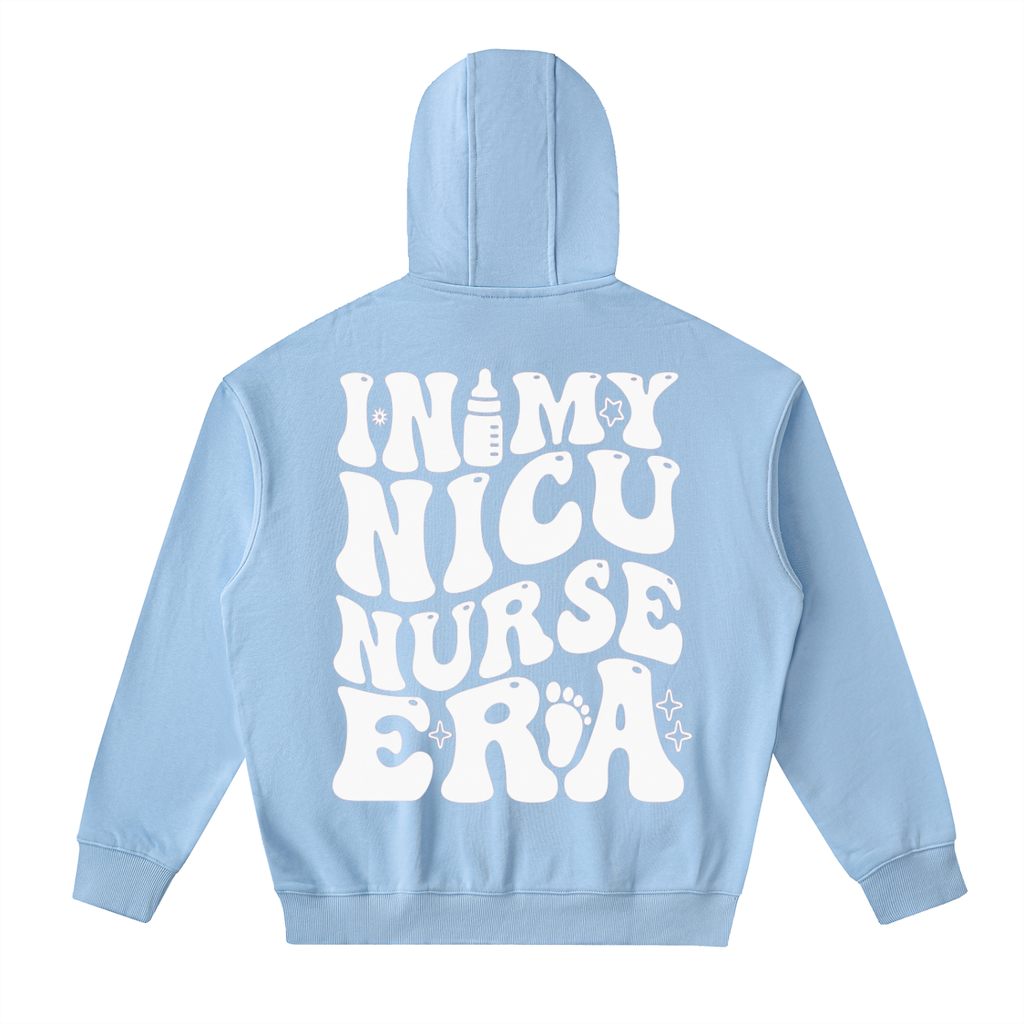 NICU- adult unisex Drop-Shoulder Zip Up Hoodie