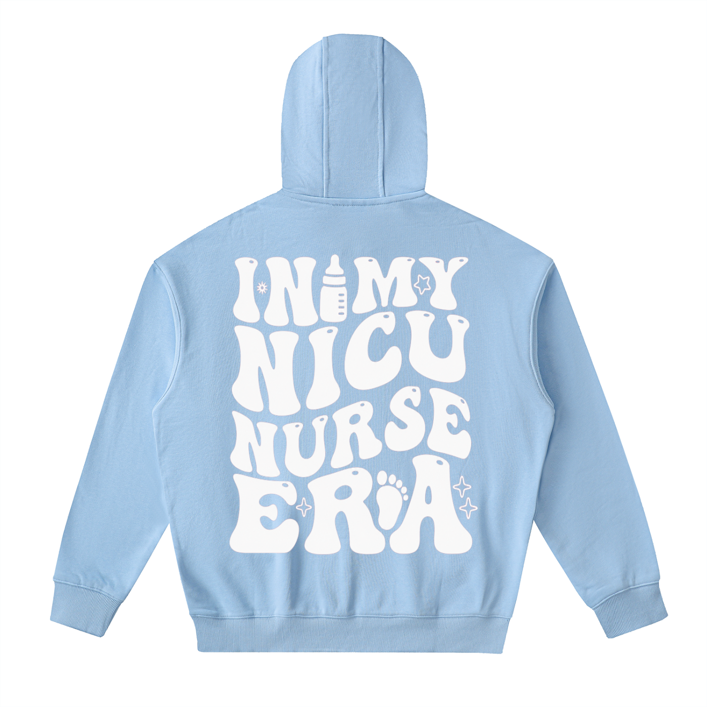 NICU- adult unisex Drop-Shoulder Zip Up Hoodie